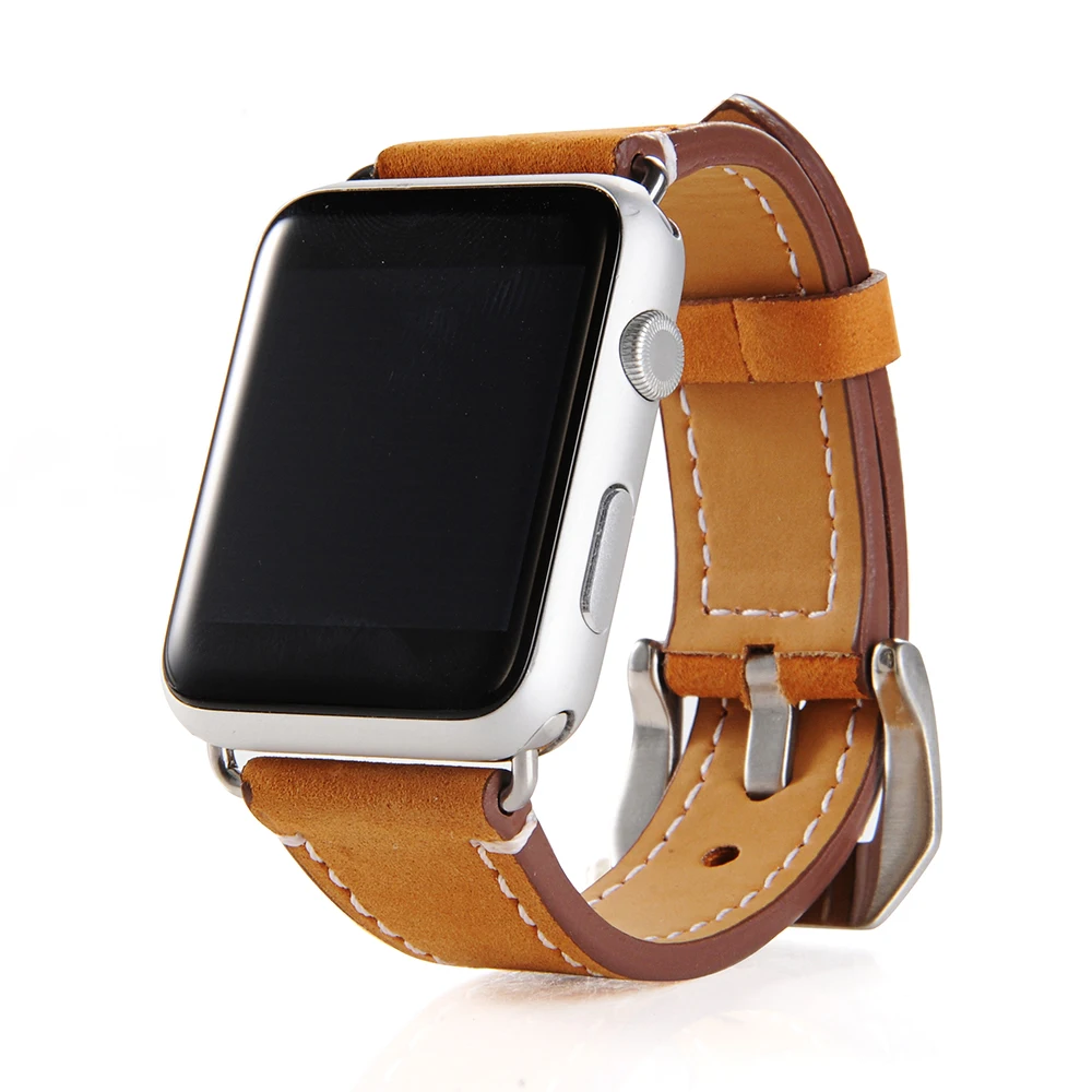 FOHUAS luxury gift Highquality Frosted leather Wrist Strap for apple Watch Band Classic Bracelet ...