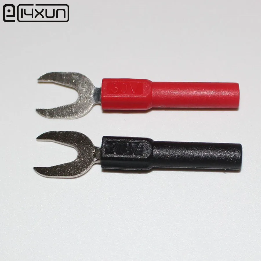 

1pair Copper FK4451 Y Fork Inserts 4mm Banana Socket Terminal Opening Turn Inserts Spade Lug
