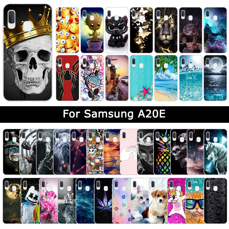 

Soft Silicone TPU Cases For Samsung Galaxy A20E A20 E Cartoon Cute Painting Protective Cases Back Shells Cover Fundas Coque Capa