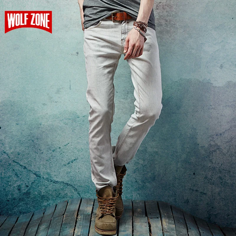 Новинка, модные мужские эластичные джинсы, Мужские повседневные дизайнерские Джинсовые штаны известного бренда, облегающие прямые джинсы высокого качества, полная длина