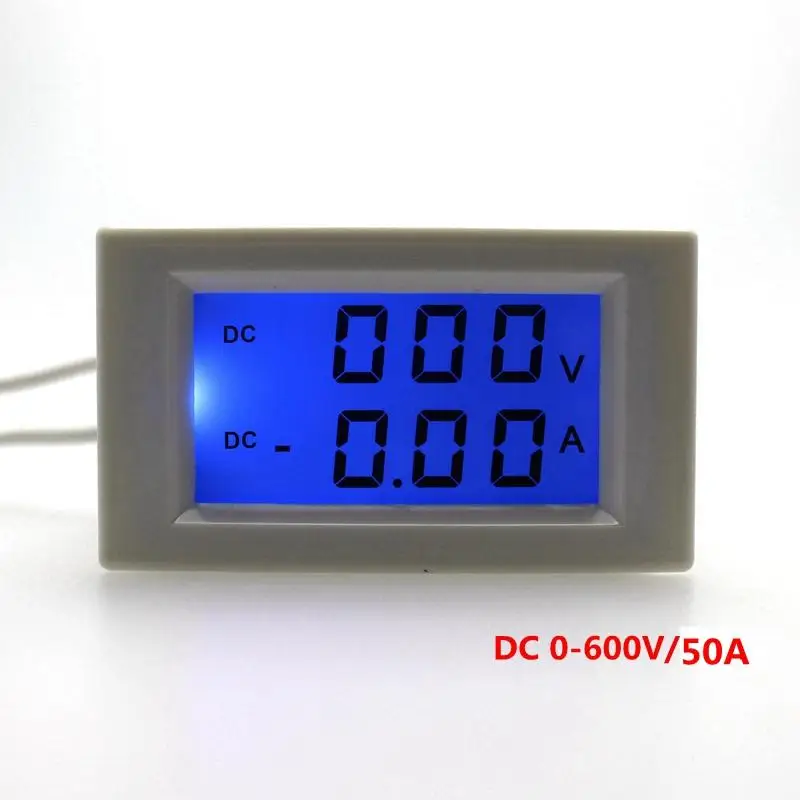 

DC 0-600V/50.0A Digital Dual LCD Display DC Ammeter Voltmeter Power supply DC 3-40V With Blue Backlight Volt Meter Ampermeter