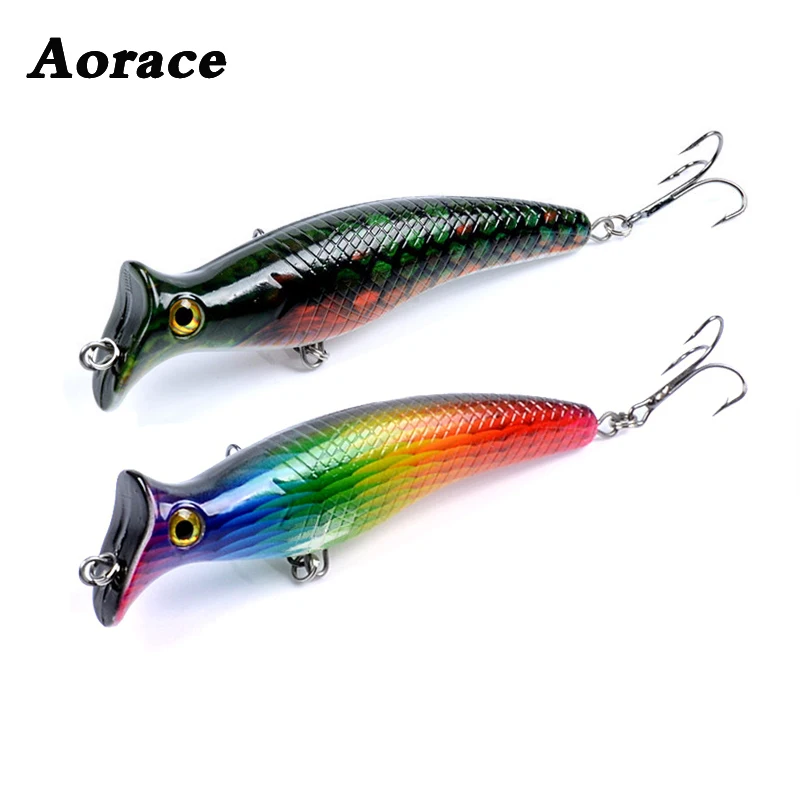 

Aorace Fishing Hard Lure Floating Popper Fishing Wobbler 124mm 20.4g Topwater For Seabass Pike Bait