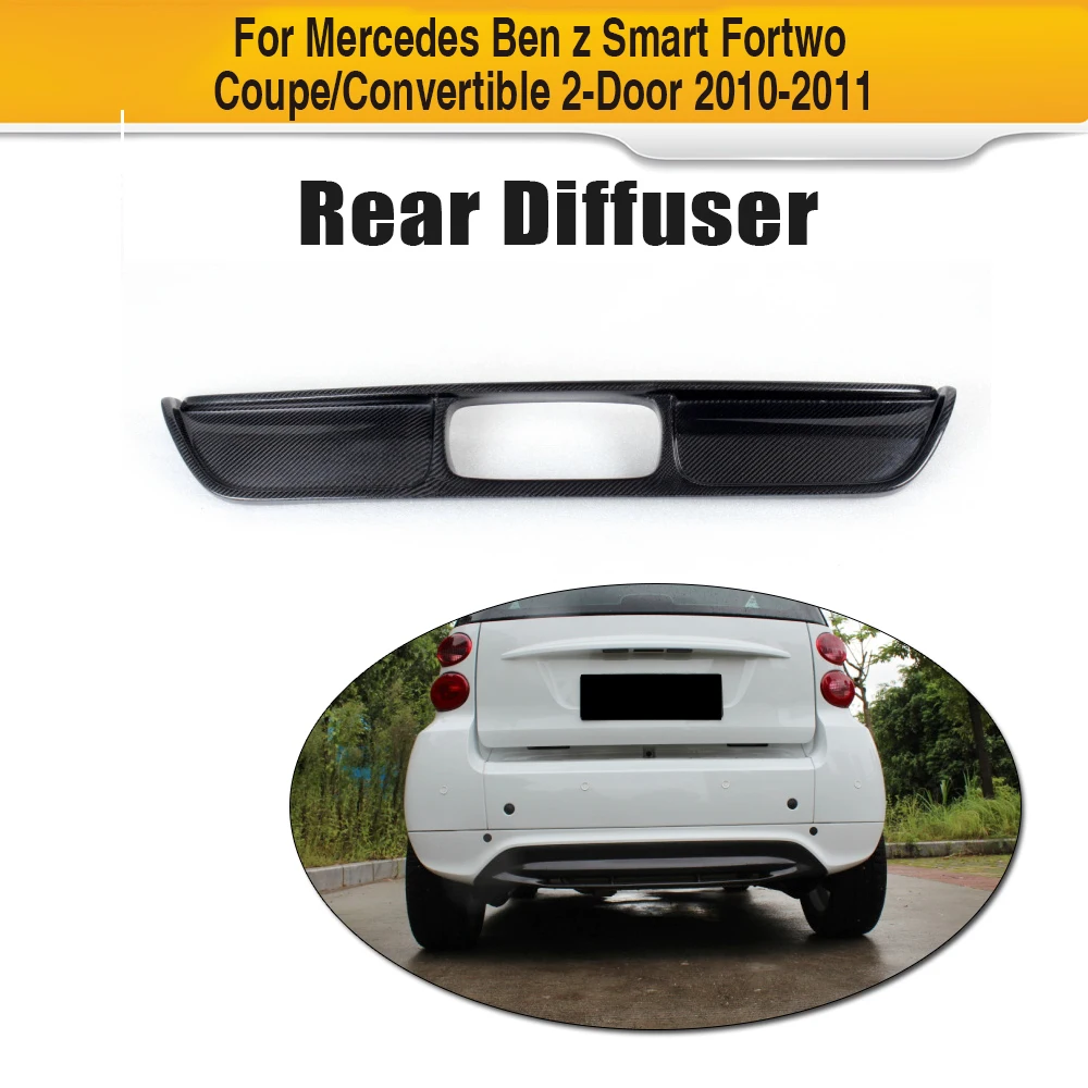

Carbon Fiber Rear Bumper Diffuser Lip Spoiler for Mercedes Benz Smart Fortwo Coupe 10-13 Convertible Car Styling