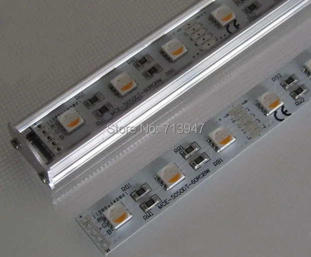 2X DC12V RGBW 5050 светодиодный жесткой полосы PCB алюминия 60 Светодиодный s/m