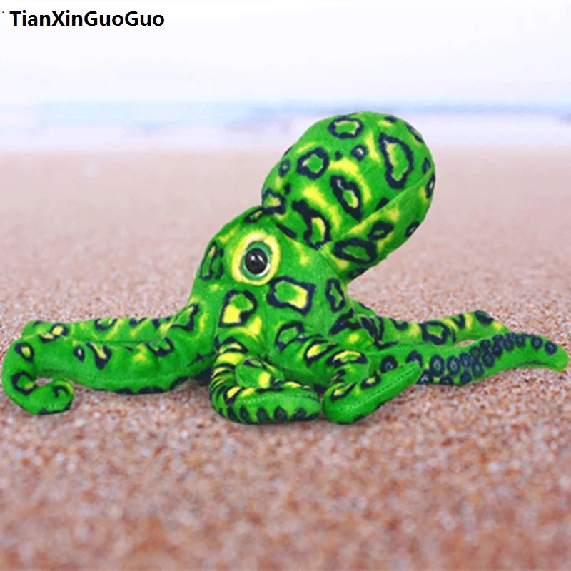 about 32cm simulation green octopus plush toy soft doll birthday gift