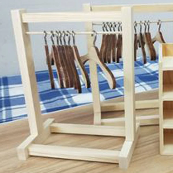 1/6 bjd got7 exo doll use wooden wardrobe wood coat rack