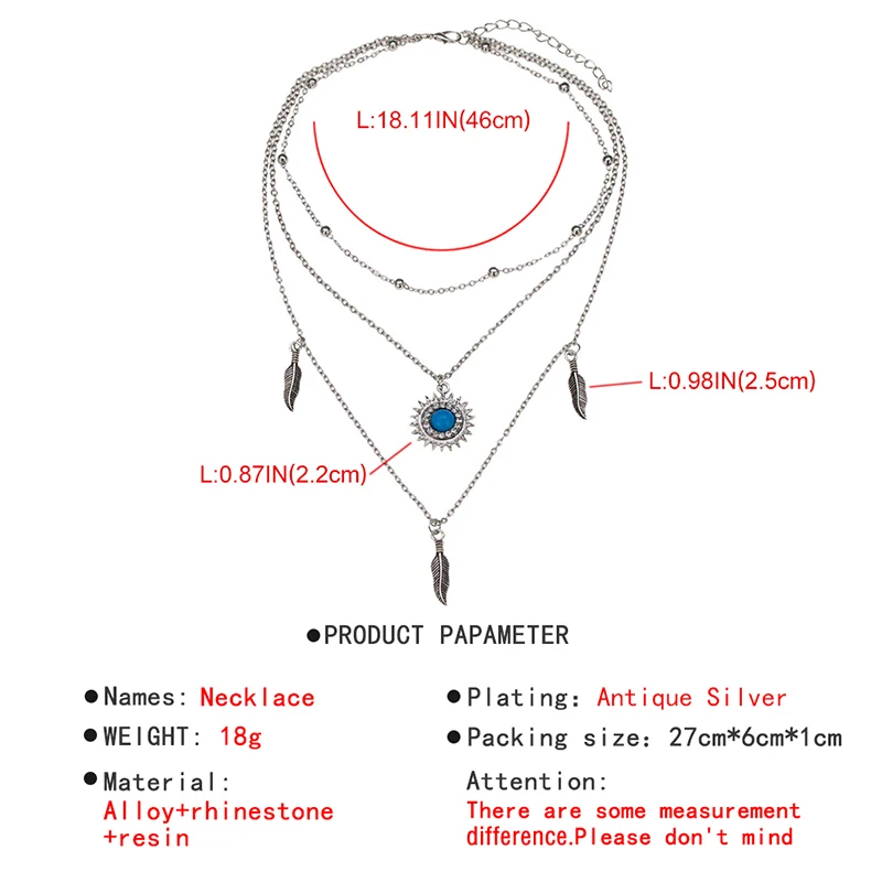 Lalynnlys, старинное серебро, богемный лист, колье, ожерелье, массивное пляжное многослойное ожерелье для женщин, ювелирные изделия, N67981