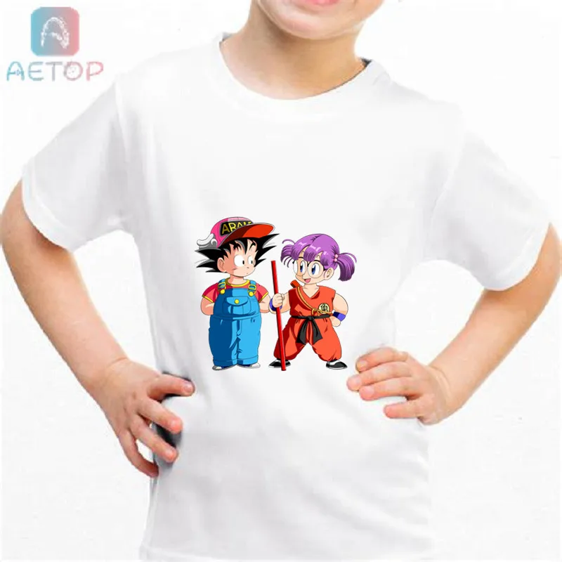 Новая детская футболка супер арале 040 Dragon Ball Марио Забавный кроссовер аниме для