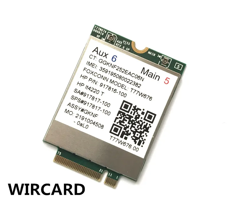 Lt4220 X12 LTE T77W676 917817 100 4G WWAN M.2 450 Мбит/с модем для Elite X2 1030 G3 EliteBook X360 G3|3G модемы| |