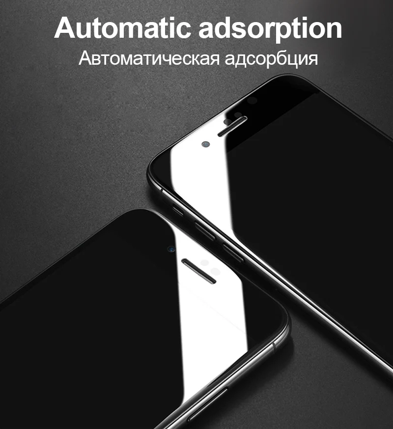TOMKAS 5D Edge Protective Glass on the For iPhone 7 Glass Tempered Screen Protection For iPhone 6 6s 7 8 Plus Screen Protector