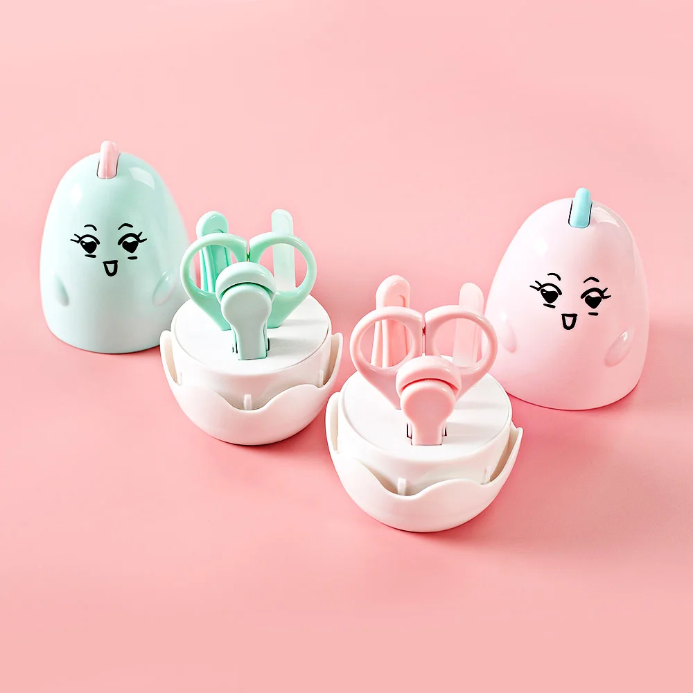 4-In-1 Baby Beauty Multiple Nail Care Set Cute Chicken Shape Includes Clippers / Scissors Tweezers File With Box | Мать и ребенок