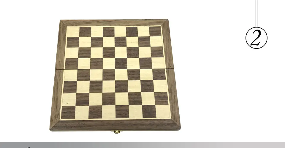 Easytoday Wooden Chess Games Set Magnetic Folding Chessboard Solid Wood Chess Pieces Entertainment Games Friend Gift (2)