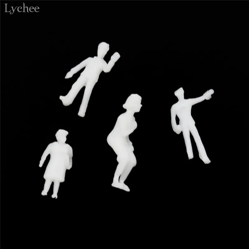 Lychee 200pcs 1200 Scale Model White Figures ABS Plastic Peoples