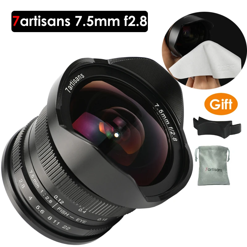 7,5mm f//2 7 artisans objetivamente 8 fisheye para Sony e