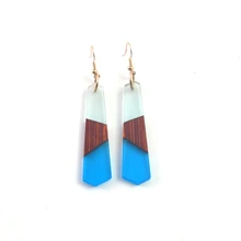 gifts for women earrings jewelry Fashion retro wood resin , hand-made features of natural grain, factory wholesale.