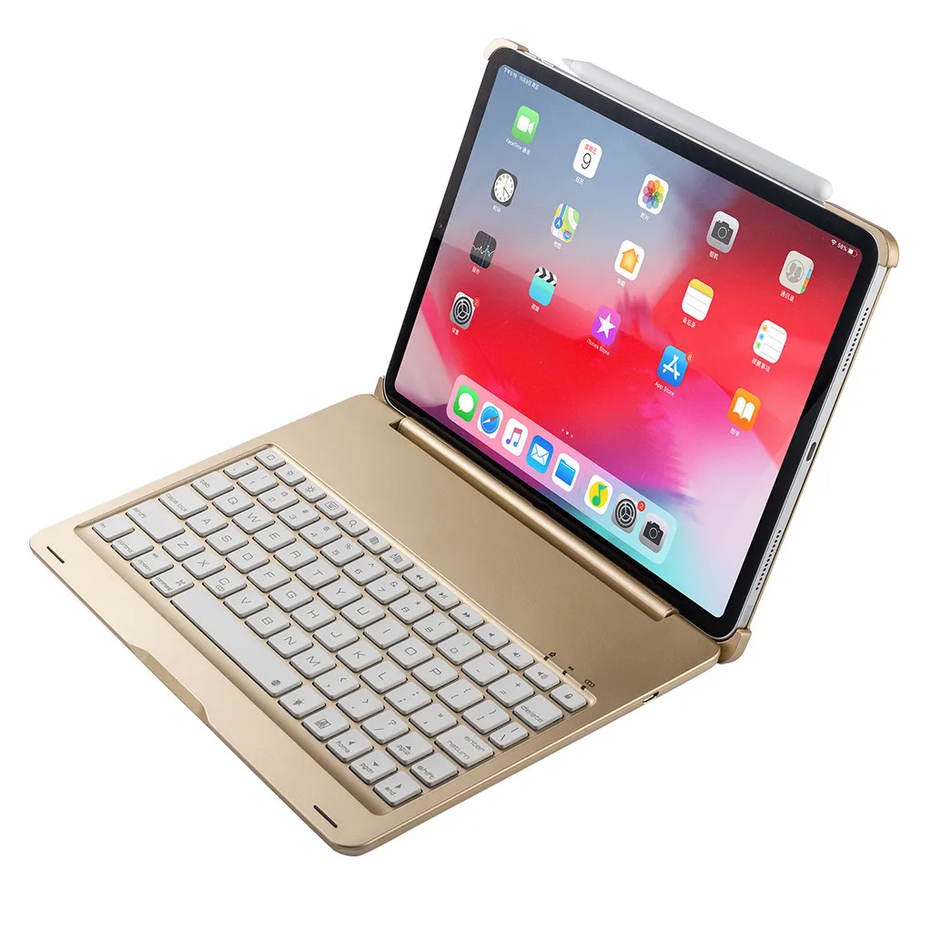 Для iPad Pro 11 чехол+ алюминиевый сплав беспроводной Bluetooth Подсветка крышка клавиатуры
