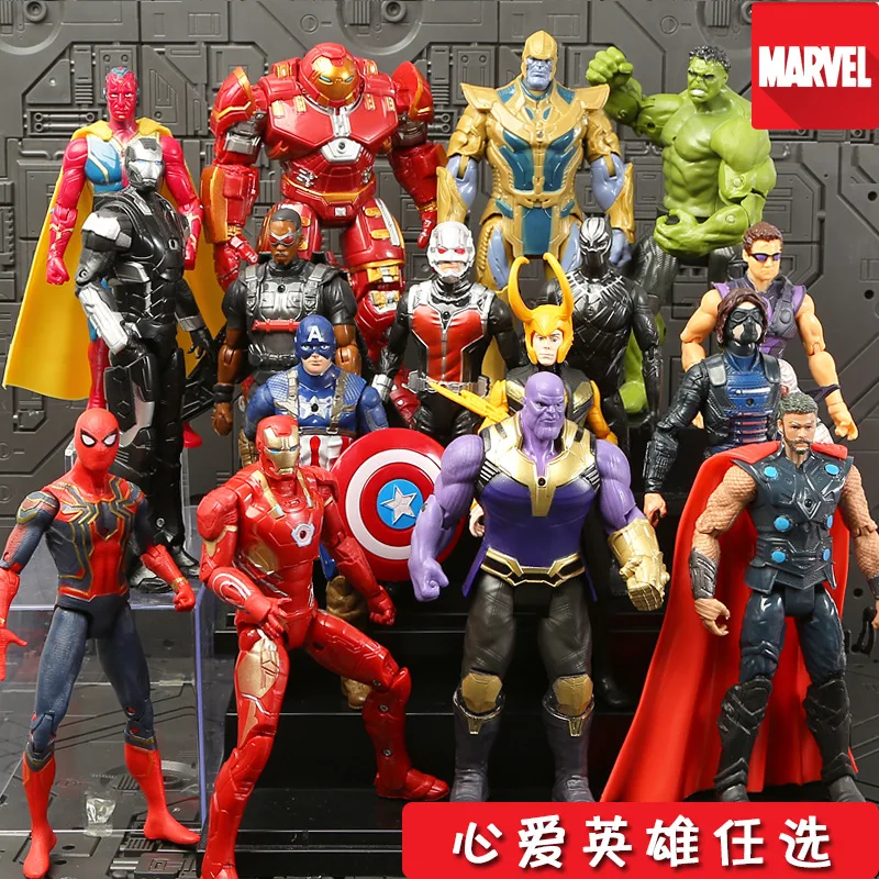 

Avengers 3 Infinity War Thanos Hulk Panther Iron Man Spider Figure Spiderman Raytheon Action Figure Toys For Children 16-18CM