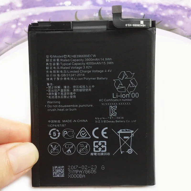 New HB396689ECW Original Real 3900/4000mAh Battery For Huawei Nova Lite Plus Nova Lite + / Y7 Prime Y7 2017 TRT LX1 LX3 Battery
New HB396689ECW Original Real 3900/4000mAh Battery For Huawei Nova Lite Plus Nova Lite + / Y7 Prime Y7 2017 TRT LX1 LX3 Battery