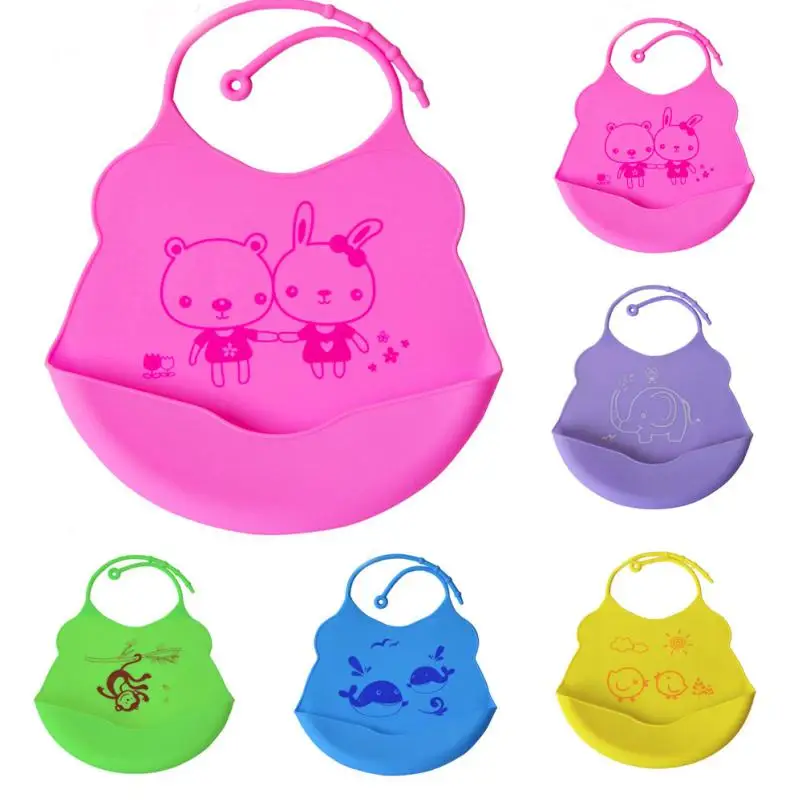 

Cute Kid Infant Bibs Baby Soft Silicone Bib Waterproof Saliva Dripping Bibs 2018 Baby Bib Baby Stuff 15