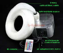 DIY optic fiber light kit led light engine + optical fiber twinkle star sky ceiling light 32W RGB IR remote mix size fibre