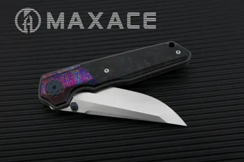 Online Maxace Panshi Folding Knife Pocket Knife M390 Steel Blade Mokuti/carbon Fiber Handle