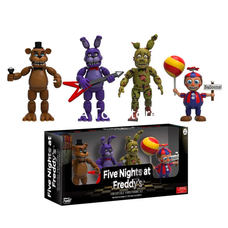 4 шт./лот Five Night At Freddy's FNAF Экшн фигурки игрушки Foxy Freddy ПВХ Фигурки для детей 5 см