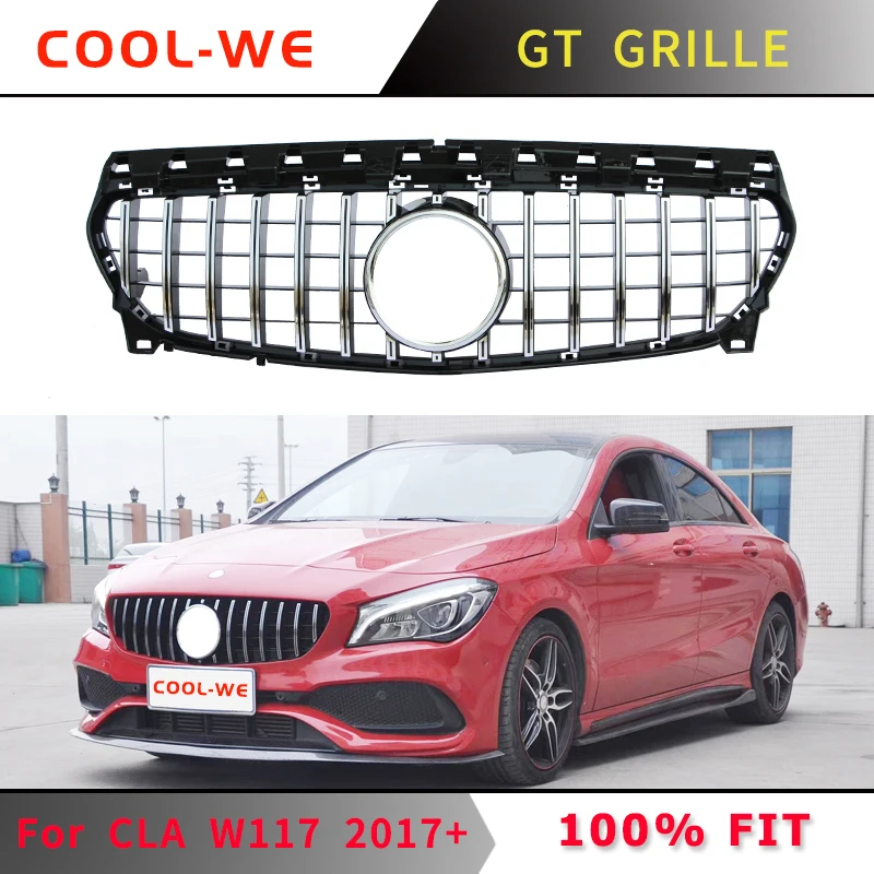 Подходит для Mercedes Benz CLA Class W117 Для AMG GTR GT R решетка CLA200 CLA220 CLA260 CLA45 2016 + без