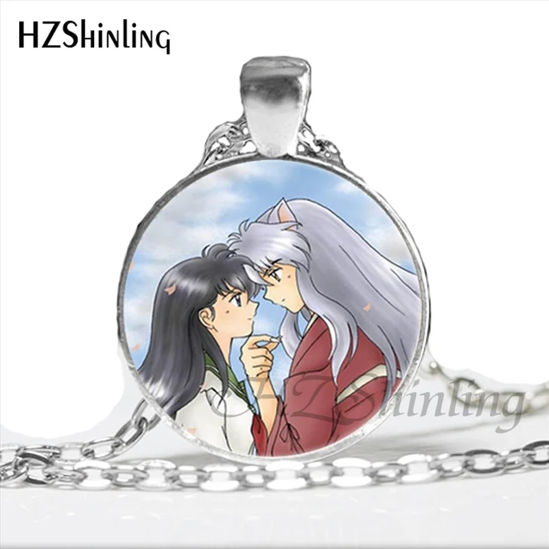 NS-00792 Inuyasha и Кагоме Цепочки и ожерелья с Стекло стимпанк ювелирные изделия для Для женщин Косплэй утверждающий кулон Цепочки и ожерелья s HZ1