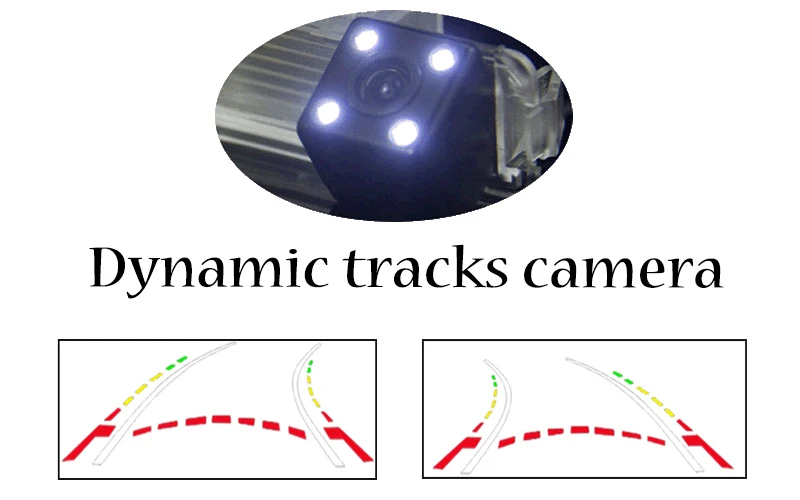 Динамическая траектория автомобильная парковочная камера для sony ccd Suzuki Grand Vitara Suzuki SX4 Хэтчбек s-cross scross авто камера заднего вида - Название цвета: Dynamic track LEDS