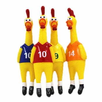 

36cm Soccer Chickens Refueling Fighting Chicken for Football Cheering Squad Tricky Funny Toys Issued Screams