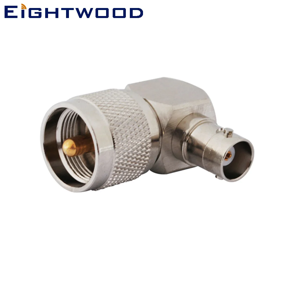 Eightwood BNC Женский к UHF мужской pl258 PL-259 разъем под прямым углом автомобильный