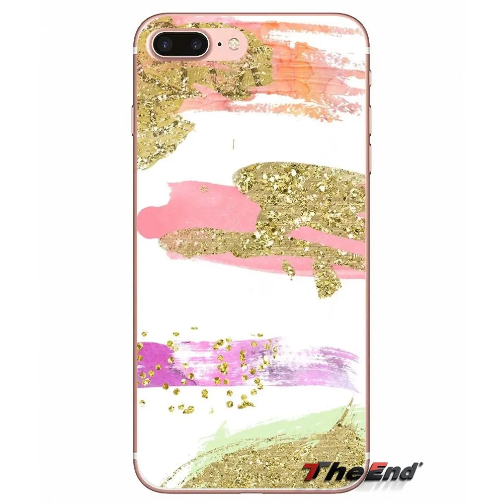 Модный чехол для телефона в золотистом и розовом цвете с блестками крест для iPhone X 4 4S 5 5S 5C SE 6 6 S 7 8 плюс samsung Galaxy J1 J3 J5 J7 A3 A5 - Цвет: images 6