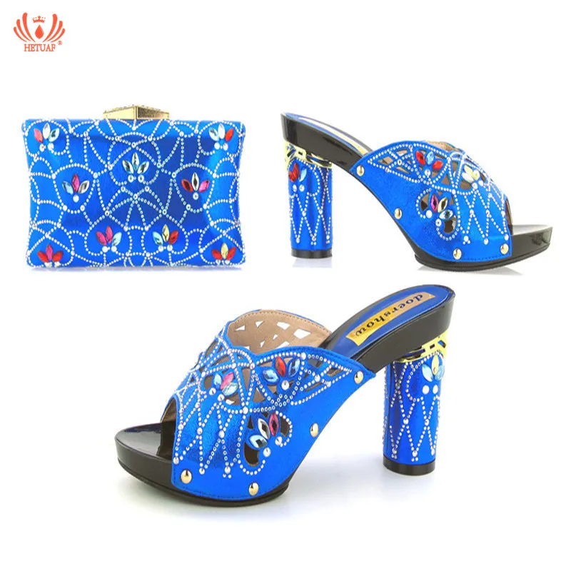 Nouveau lavande orange Bleu pourpre Avec Et Mariage Dames Africain Pour Les Sacs Ensemble Orange Décoré or Italiennes Couleur Femmes Parti vert argent Chaussures rouge Assortis Sac ggqr1