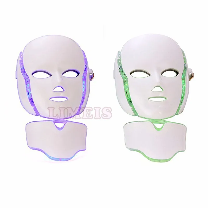 Горячее предложение! Распродажа! Светодиодный светильник для омоложения кожи, 7 цветов, фотонная маска для лица, микротоковый массажер для кожи, антивозрастная светодиодная маска для лица и шеи