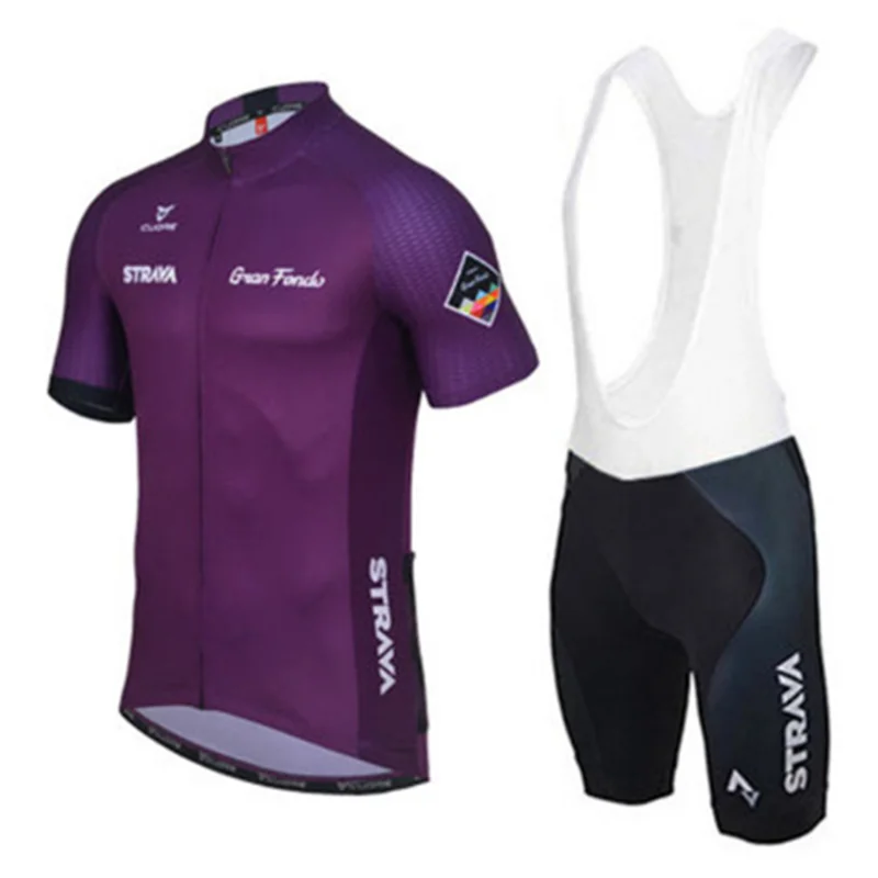 

STRAVA Cycling Jersey 2018 pro team men's summer short sleeve bicycle clothing set ropa ciclismo road MTB bike Clothes kit suit
