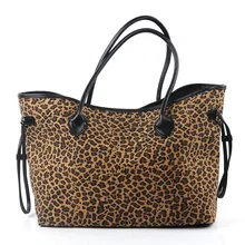 Черный леопард Tote DOMIL заготовки большой емкости Cheetah Tote бесконечная струна Холщовая Сумка DOM106388