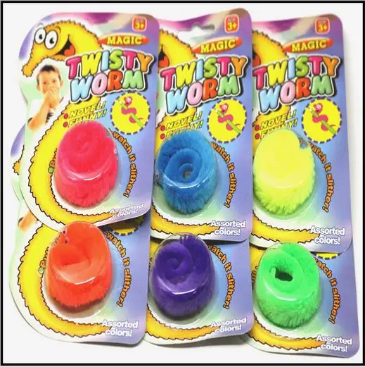 

10pcs/lot Colorful magic worm 23cm,Plush twisty worm toy for kids easy to do,Hippocampus wizard paper card individual packing