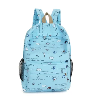 

2019 Fashion School Bags for teenage Girl Backpack Student SchoolBag Printing Canvas Women School Bags WBS748