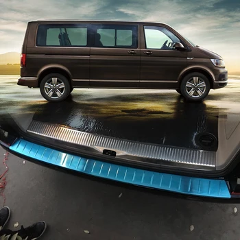 

Exterior Stainless Steel Rear Bumper Skid Protector Guard Cover Trim For VW Transporter (T6) Caravelle/ Multivan 2017 2018