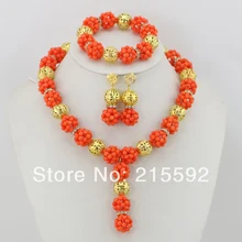 Новинка года Розовый африканских костюм Коралловые украшения Наборы для ухода за кожей в нигерийском стиле Свадебные африканские Бусины комплект ювелирных изделий cj023