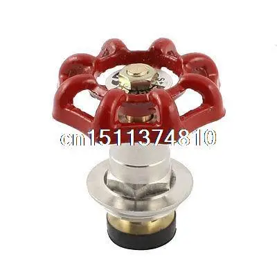 

48mm Dia Handwheel 3/4PT Male Thread Water Tap Faucet Gate Valve Red