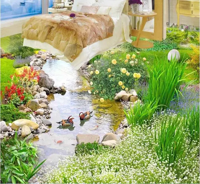

3 d pvc flooring custom wallpaper Hd 3 d plant flowers bathroom flooring paintings murals photo wallpaper for walls 3d