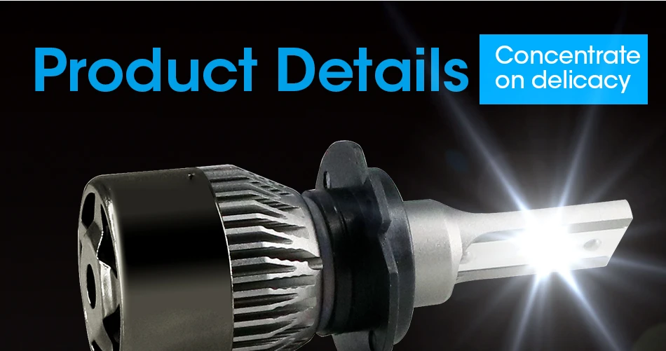 HLXG led A5 mini size slient fan H4 H7 led car headlights H11 9005 900609