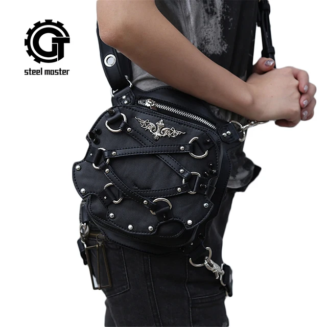 Buy Steampunk Mini Waist Bag Women Motorcycle Leg Bags