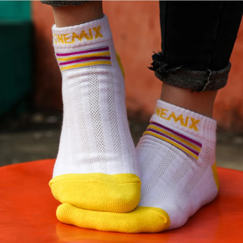 ONEMIX мужские носки для бега, спортивные носки из чистого хлопка, 7 пар/лот, 7 дней носки для улицы, мужские носки, в случайном цвете