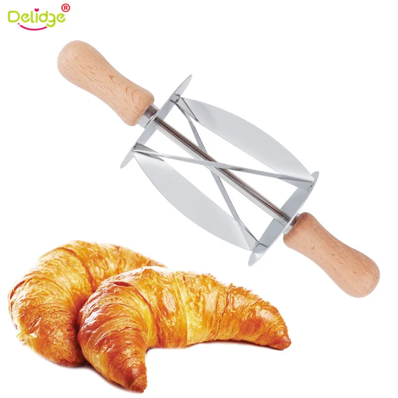 

Delidge 1pc Dough Cutter Stainless Steel Dough Rolling Cutter Knife Croissant Cookie Bread Baking Tools Kitchen Accessories