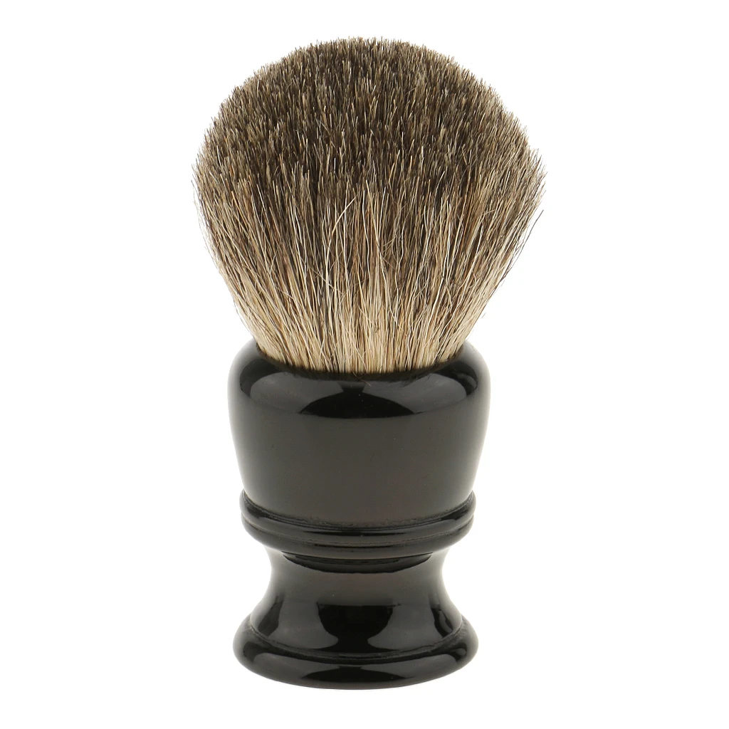 Resin Handle Shave Brush Home Barber Salon Tool Travel Portable Kit for Men`s Beard Shaving