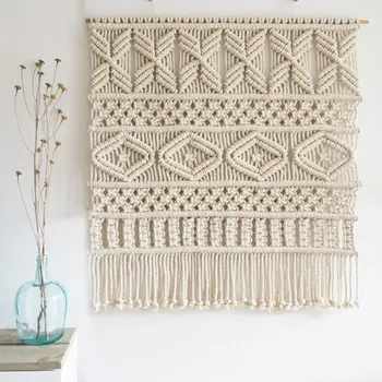 

110 cm x 110 cm Large Macrame Wall Hanging Macrame Backdrop Wall Hanger