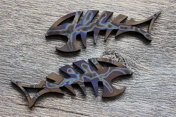 

Titanium Alloy EDC Fish Bone Winder Opener Keychain Pendant Multi Tools