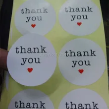 Новинка спасибо белые клейкие этикетки из крафт-бумаги уплотнения. Диаметр 2,5 см, 500 шт/партия